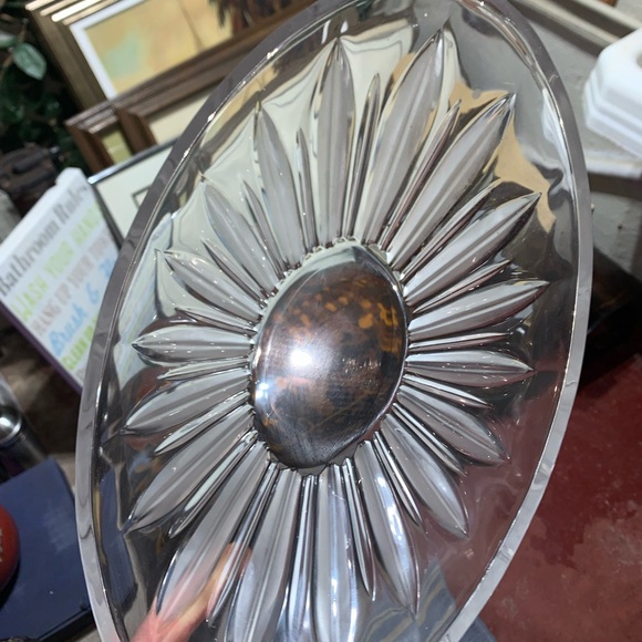 Clear Glass Decorative Bowl Sach’s 5th Avenue Frosted Oval Bowl High End - Picture 2 of 7